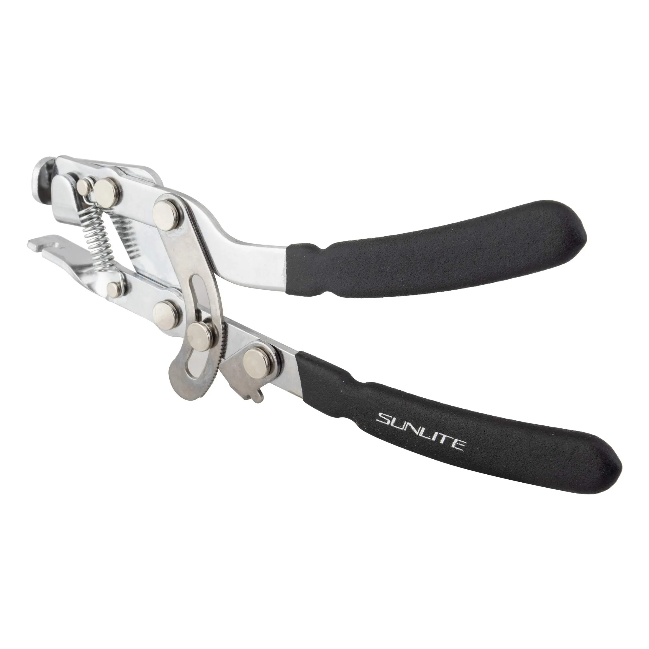 Locking 4th Handle Cable Puller Tool - Black/Silver, Ergonomic, Durable Chromoly Steel, One-Handed Use