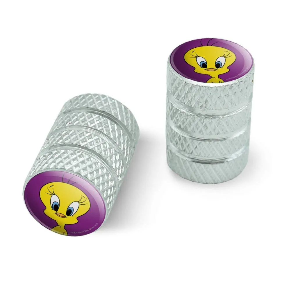 Looney Tunes Tweety Bird Valve Stem Caps for Motorcycle and Bicycle - Aluminum Fun Accessory