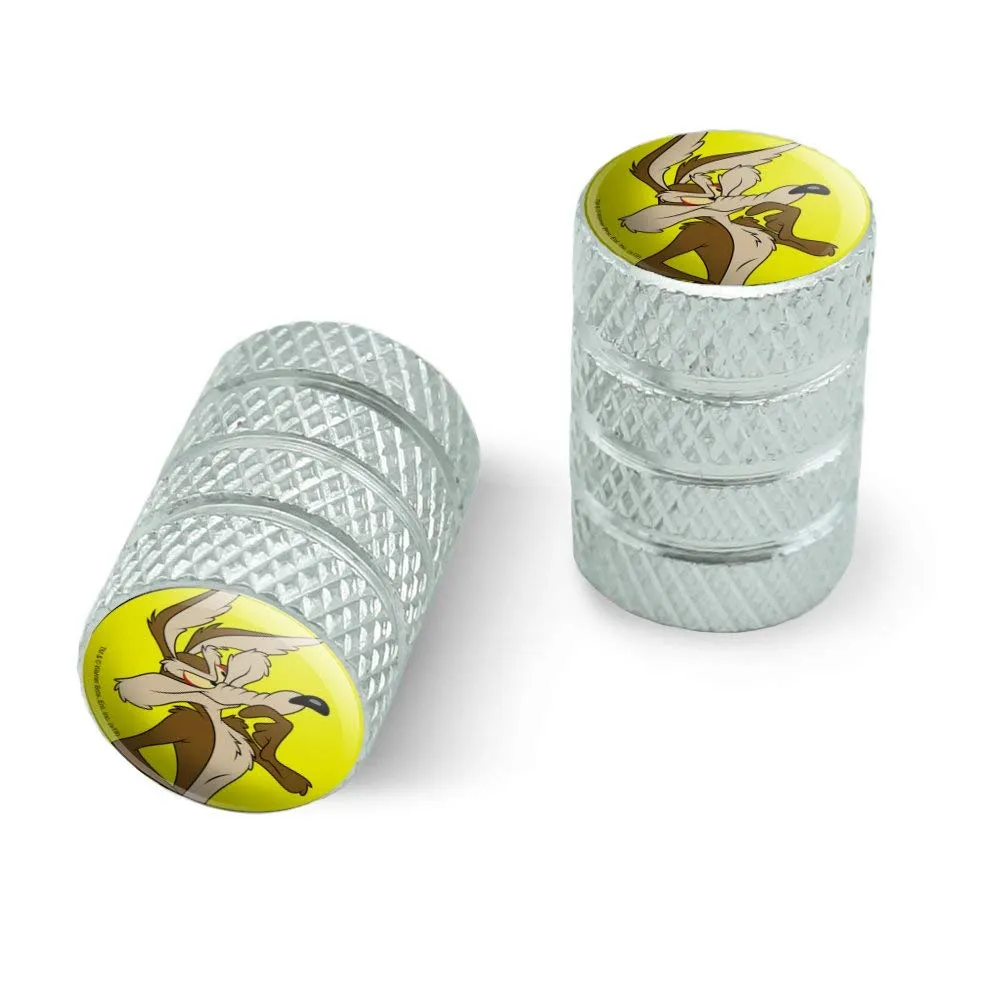 Looney Tunes Wile E Coyote Aluminum Valve Stem Caps for Motorcycle & Bicycle - Two Pack