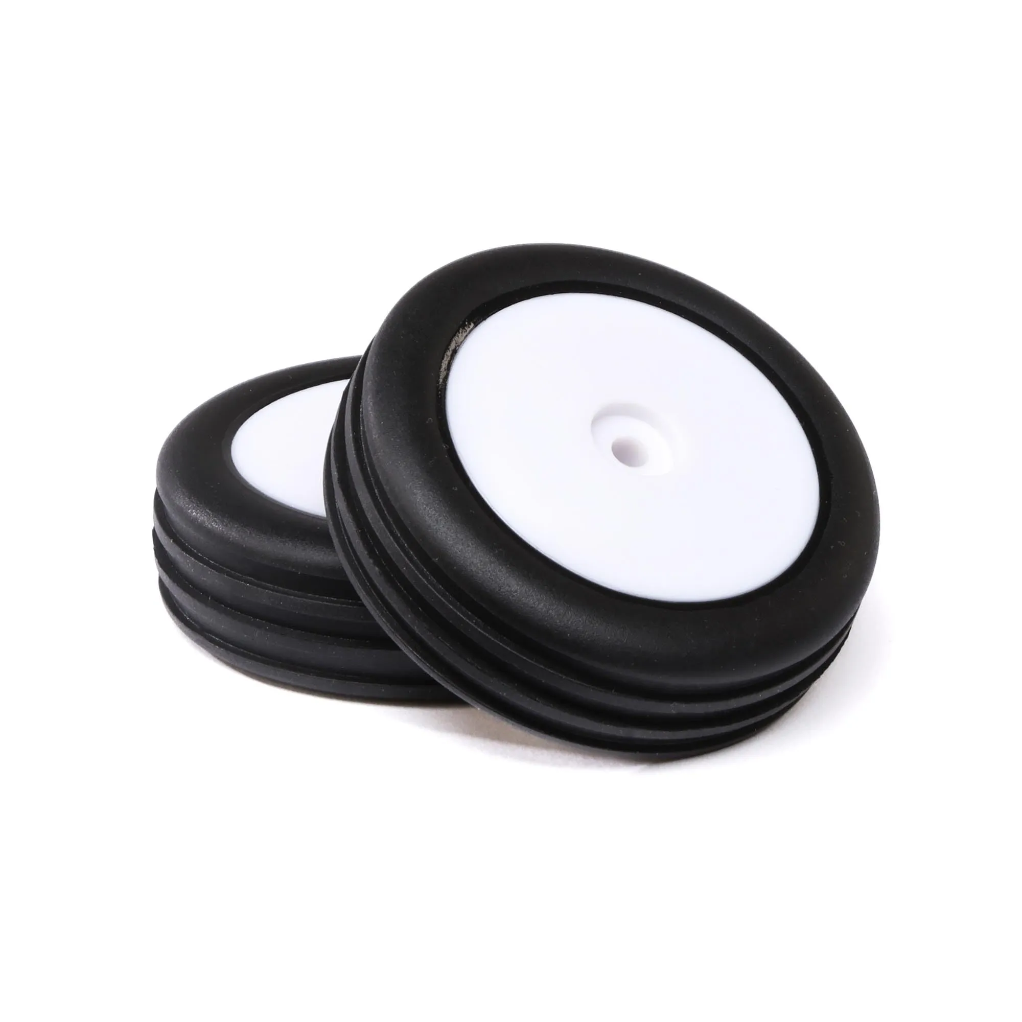 Losi Wide Body Rib Front Mounted Tires White for Mini B - 2 Pack, Model LOS41049