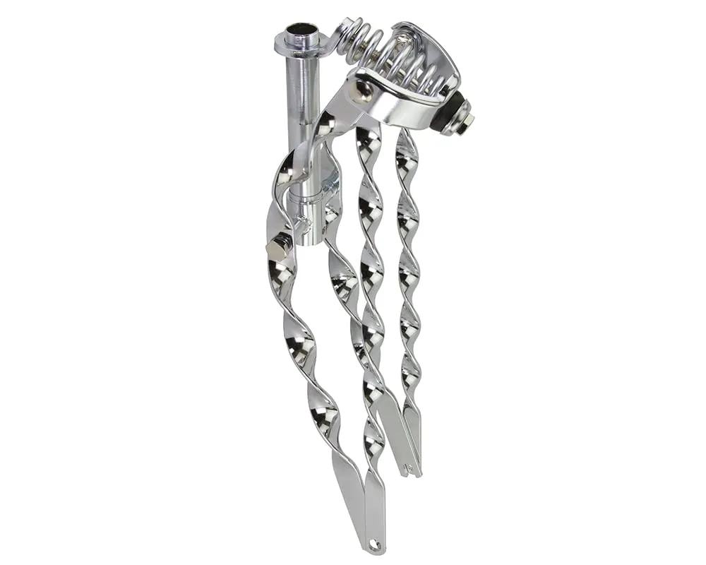 Lowrider Bike 20-Inch Classic Flat Twisted Spring Fork with 1-Inch Chrome Steerer