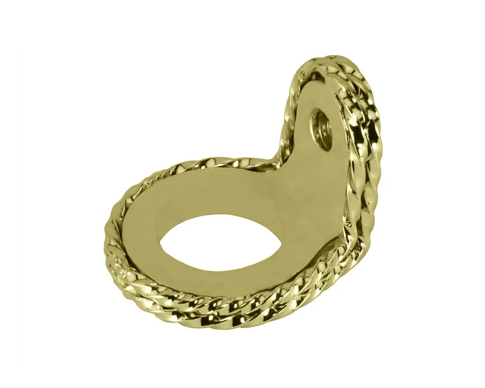 Lowrider Bike Spring Fork Twisted Ring 1 Inch 90 Degrees in Gold - Durable Steel for Custom Builds