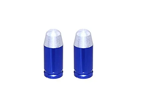 Lowrider Bullet Tip Bicycle Valve Cap Blue - Schrader Valve Accessory for Bikes and Bicycles
