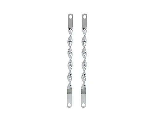 Lowrider Chrome 12-Inch Twisted Spring Fork Bars for Bicycles - Durable Steel, Sold as Pair