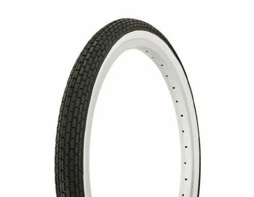 Lowrider Duro 20' x 1.75' Black/White Side Wall HF-120A Bicycle Tire for BMX and Chopper Bikes