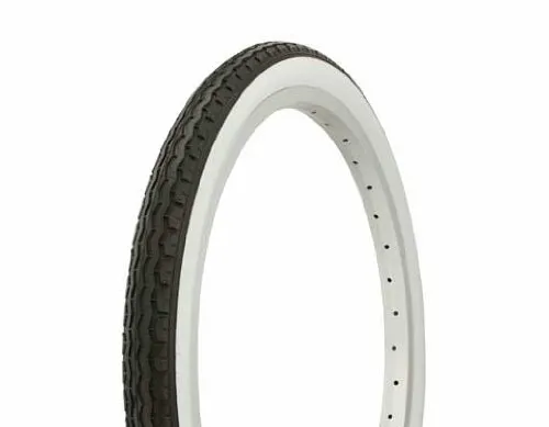 Lowrider Duro 20' x 1.75' Black/White Side Wall HF-160A Bicycle Tire for BMX & Chopper Bikes