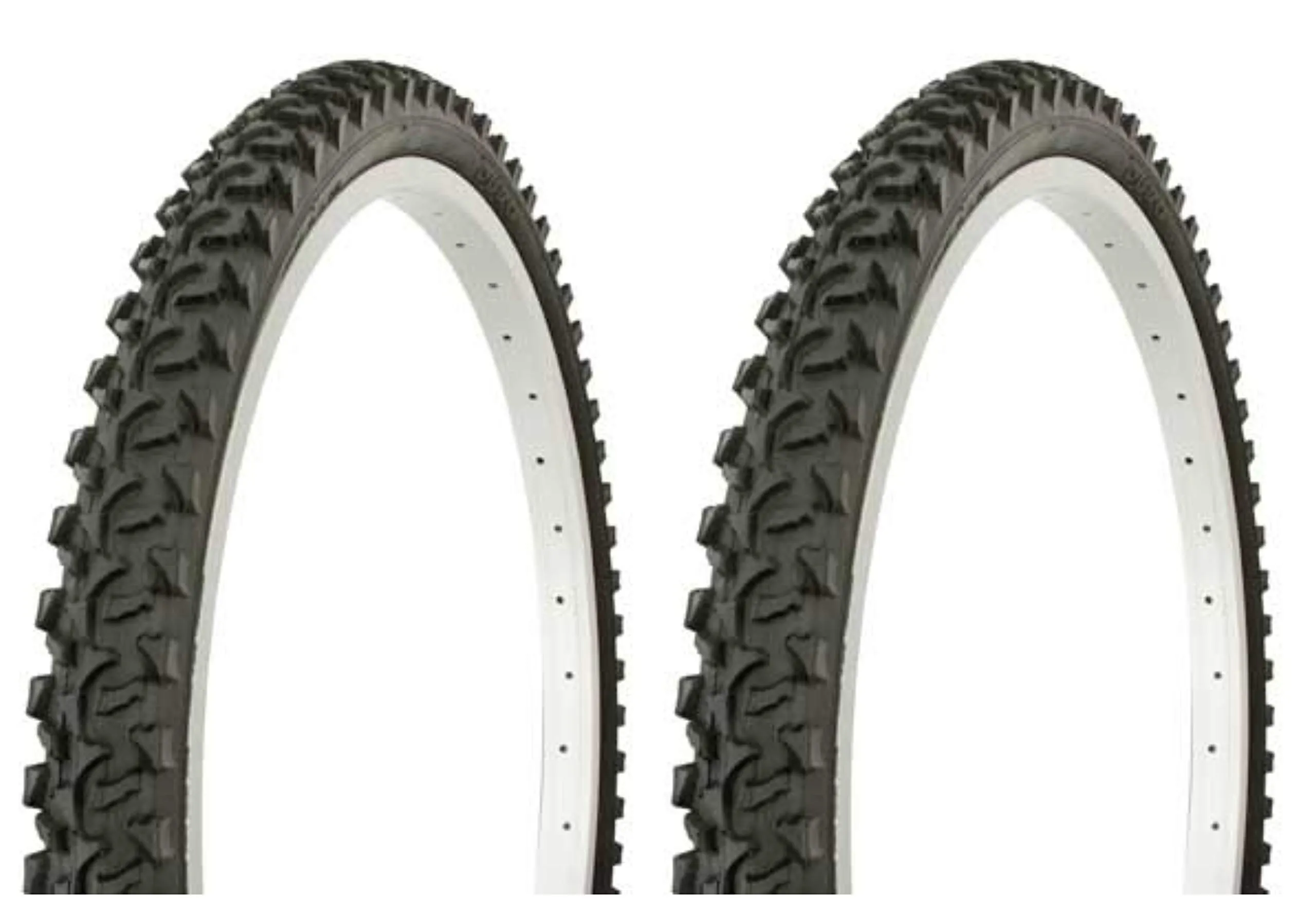 Lowrider Duro 24' x 1.95' Black Beach Cruiser Tire Set - 2 High-Performance Diamond Grip Tires