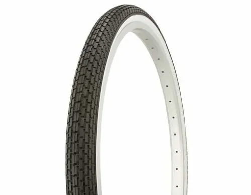 Lowrider Duro 26' x 1.75' Black/White Side Wall HF-120A Bicycle Tire for Beach Cruiser & Trike