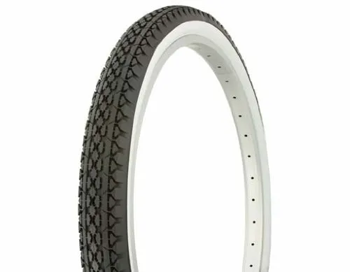 Lowrider Duro 26' x 2.125' Black/White Side Wall Bicycle Tire for Beach Cruiser, Chopper, Trike