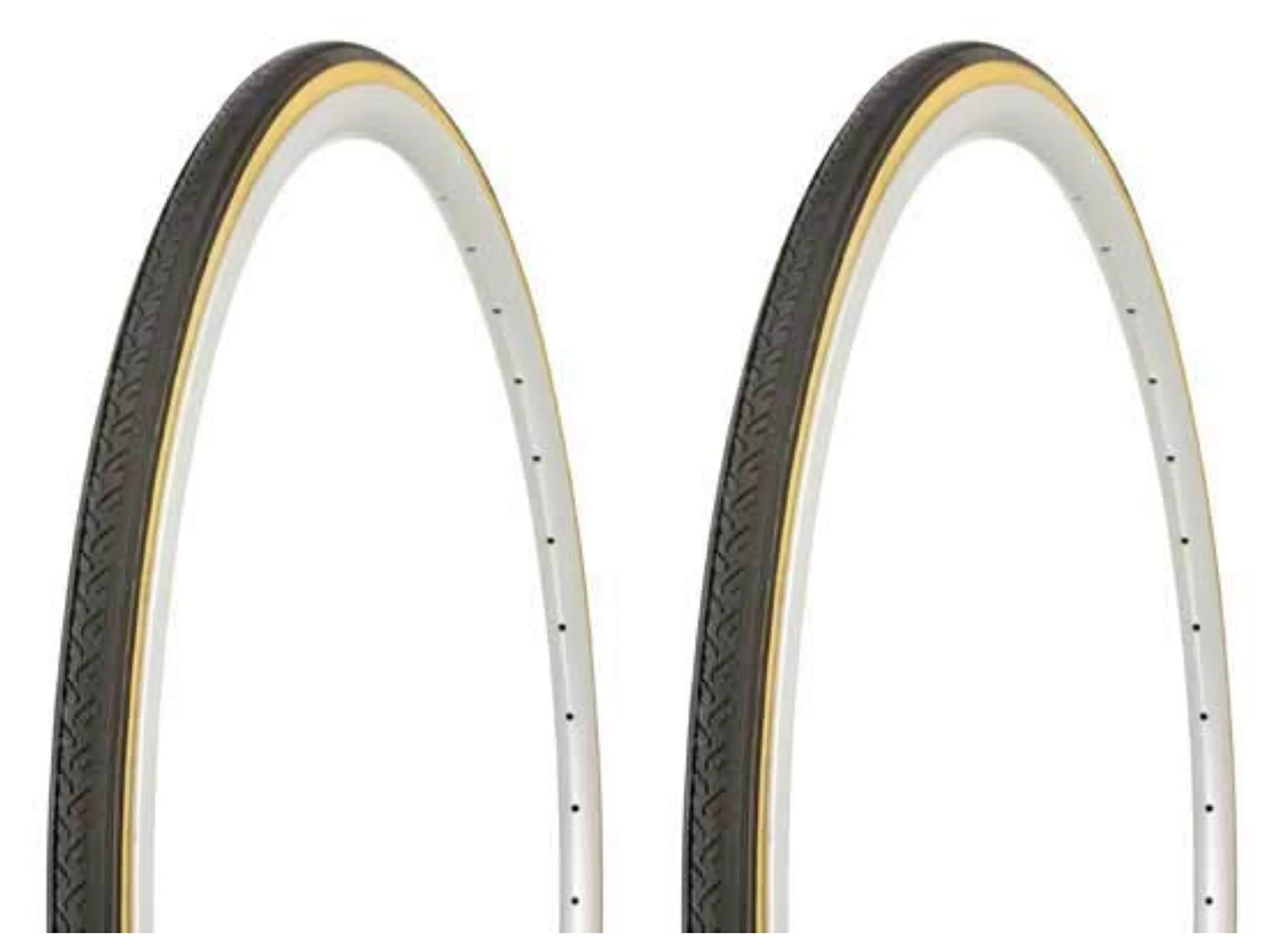 Lowrider Duro 700 x 20c Black/Gum Side Wall Tire Set - 2 Speedy Arrow Bike Tires for Fixie