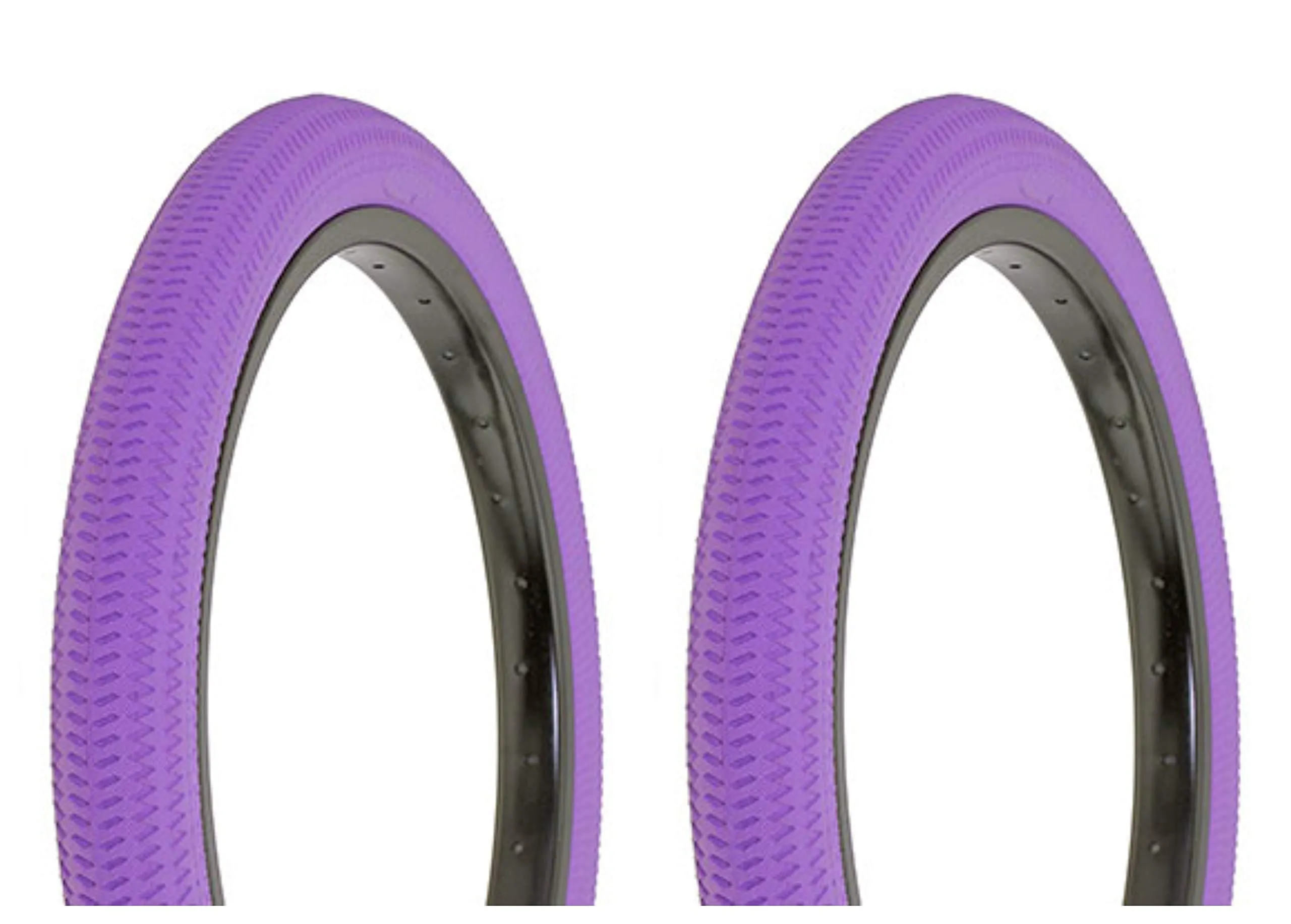 Lowrider Tire Set - 2 Duro 18' x 1.95' Purple/Purple Side Wall DB-5031 - High Performance Tires