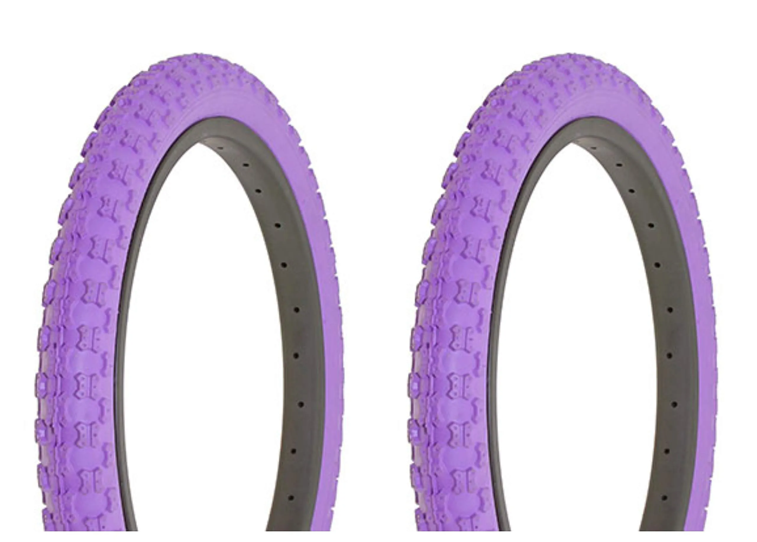Lowrider Tire Set - 2 Duro 18' x 2.125' Purple Side Wall HF-143G, 45-80 PSI, Not for Schwinn Wheels