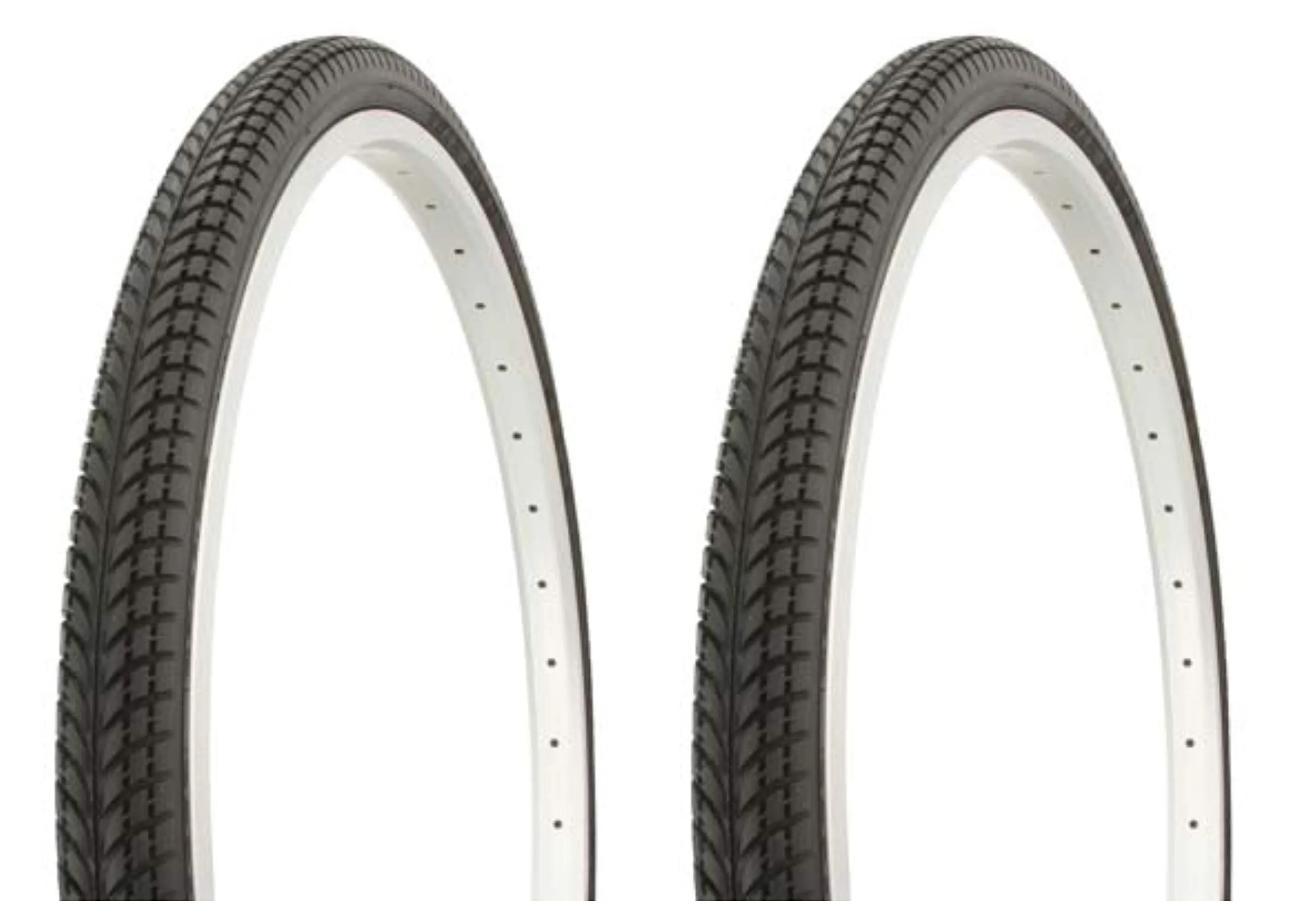 Lowrider Tire Set - 2 Duro 26' x 1.50' Black Tires for Beach Cruiser & Chopper Bikes