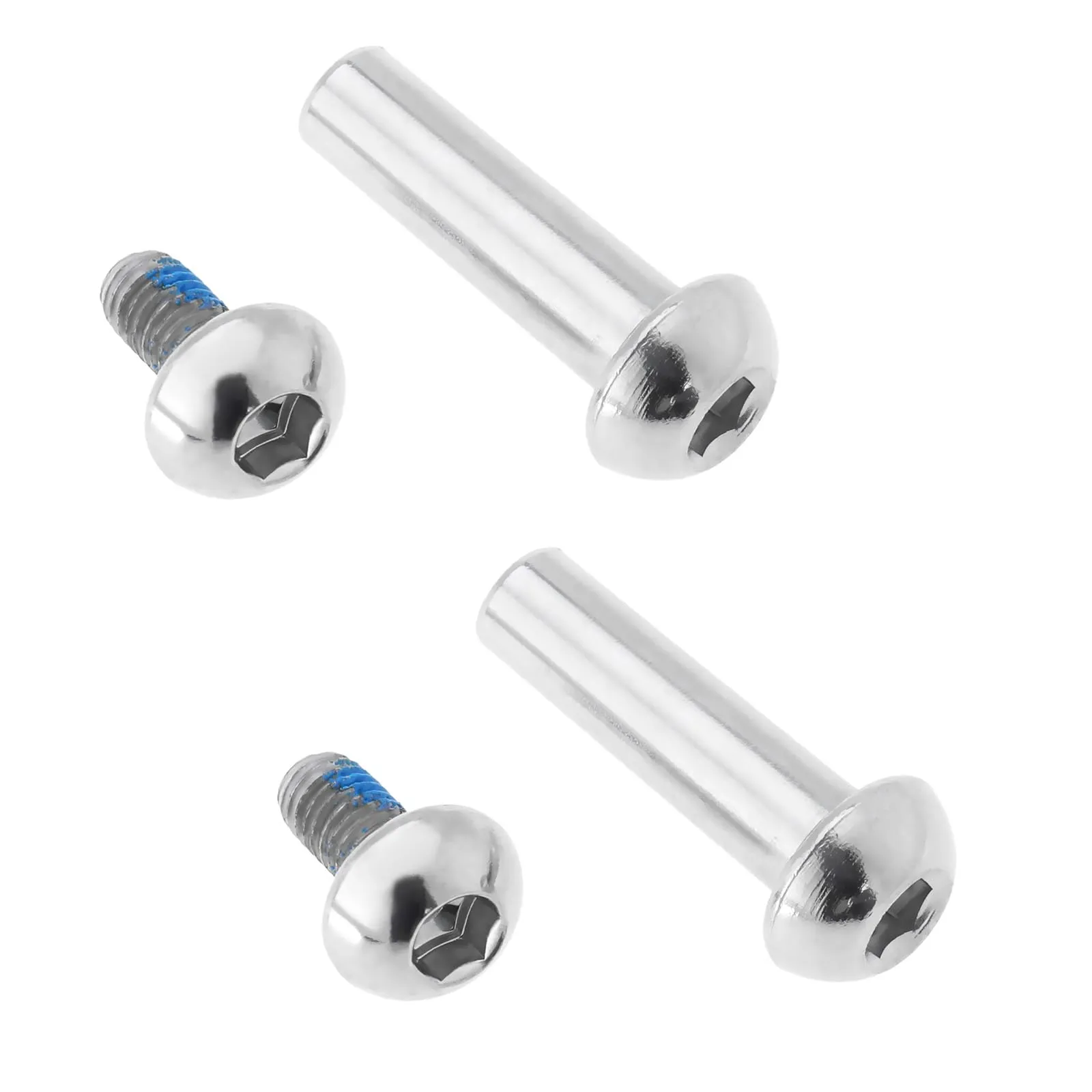 M8 Semi-Round Hexagon Socket Locking Screws for MTB Rear Suspension Shock - 2 Sets, 29mm & 12mm