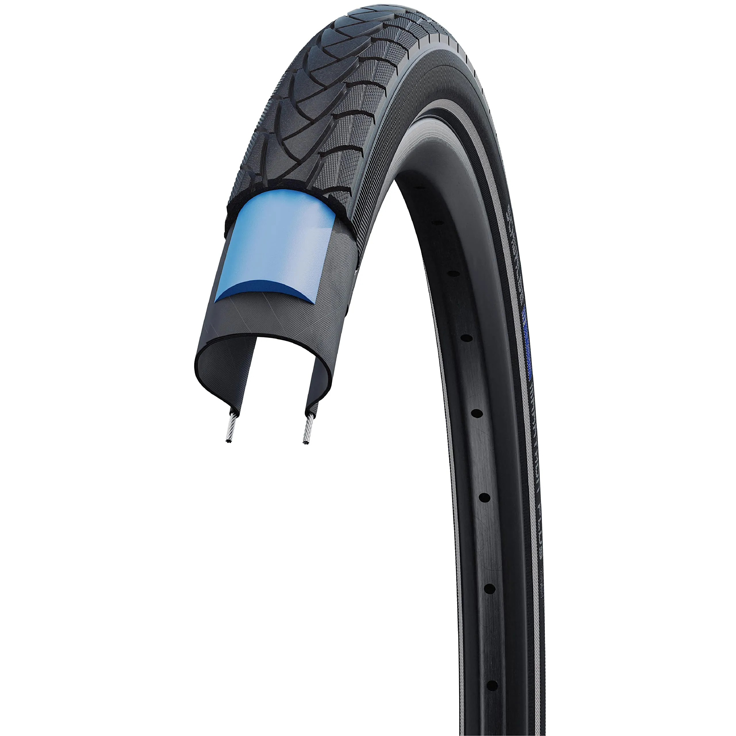 Marathon Plus 700X32C Wired Tyre with Smartguard Reflective - SCHWALBE 26x1.35-Inch