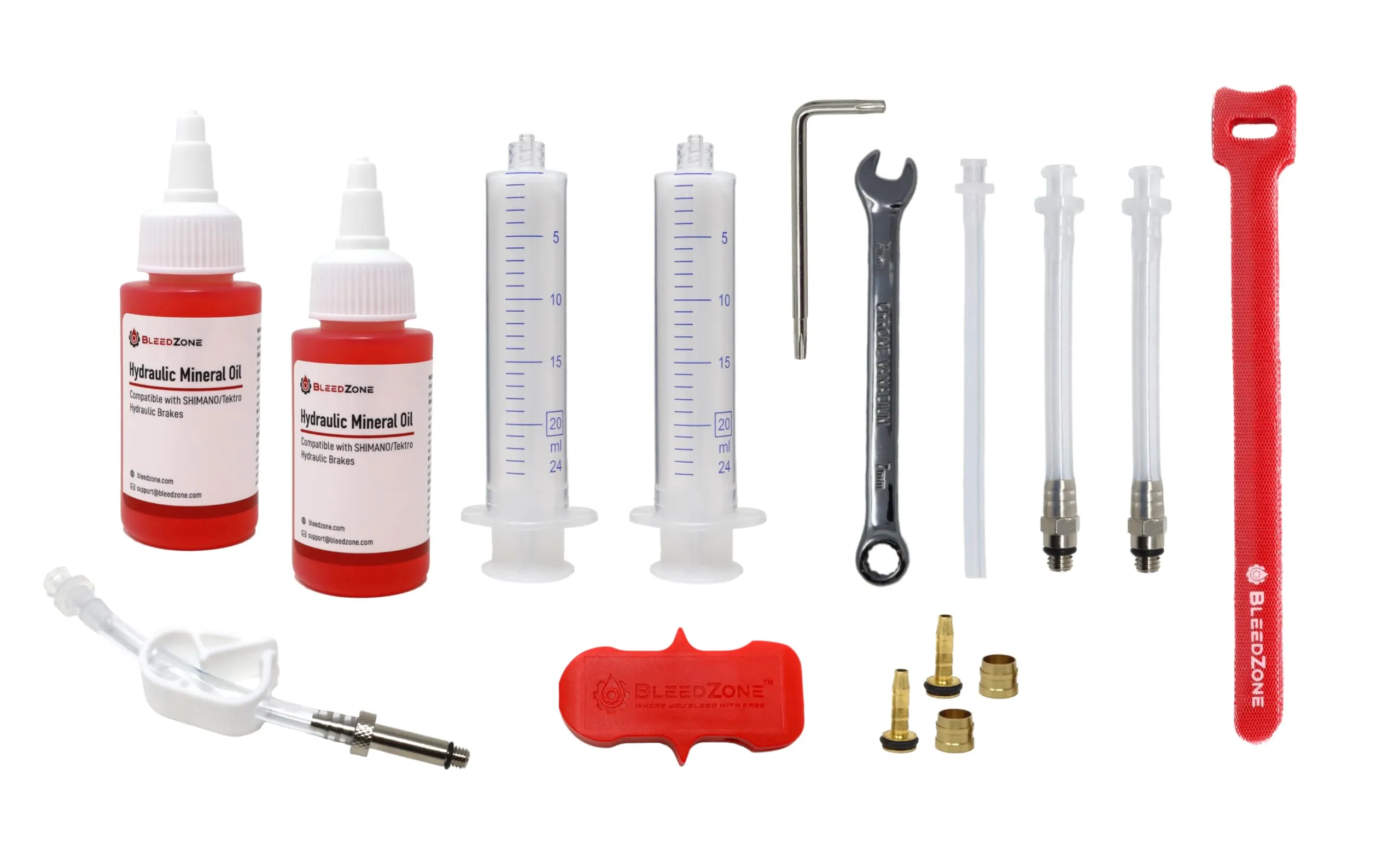 Master Bleed Kit for Tektro TRP Hydraulic Brakes - 120ml Mineral Oil, Tools, Reusable Syringes