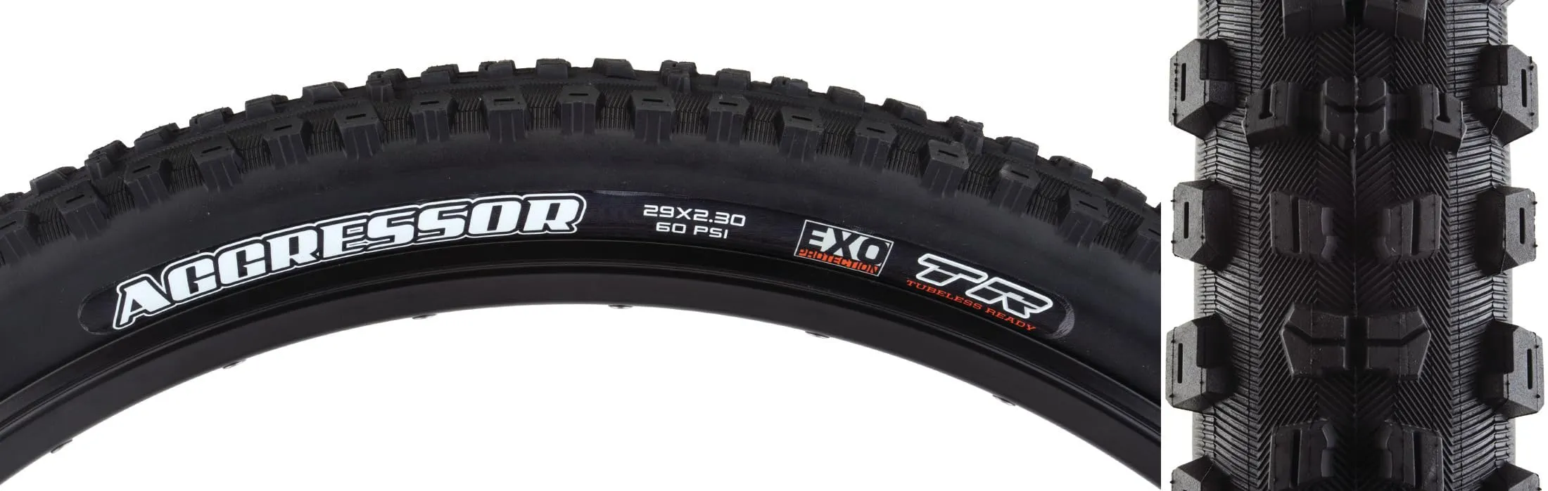 Maxxis Aggressor Tire 29 x 2.3 - Tubeless, Folding, Black, Dual, EXO - All-Condition Performance
