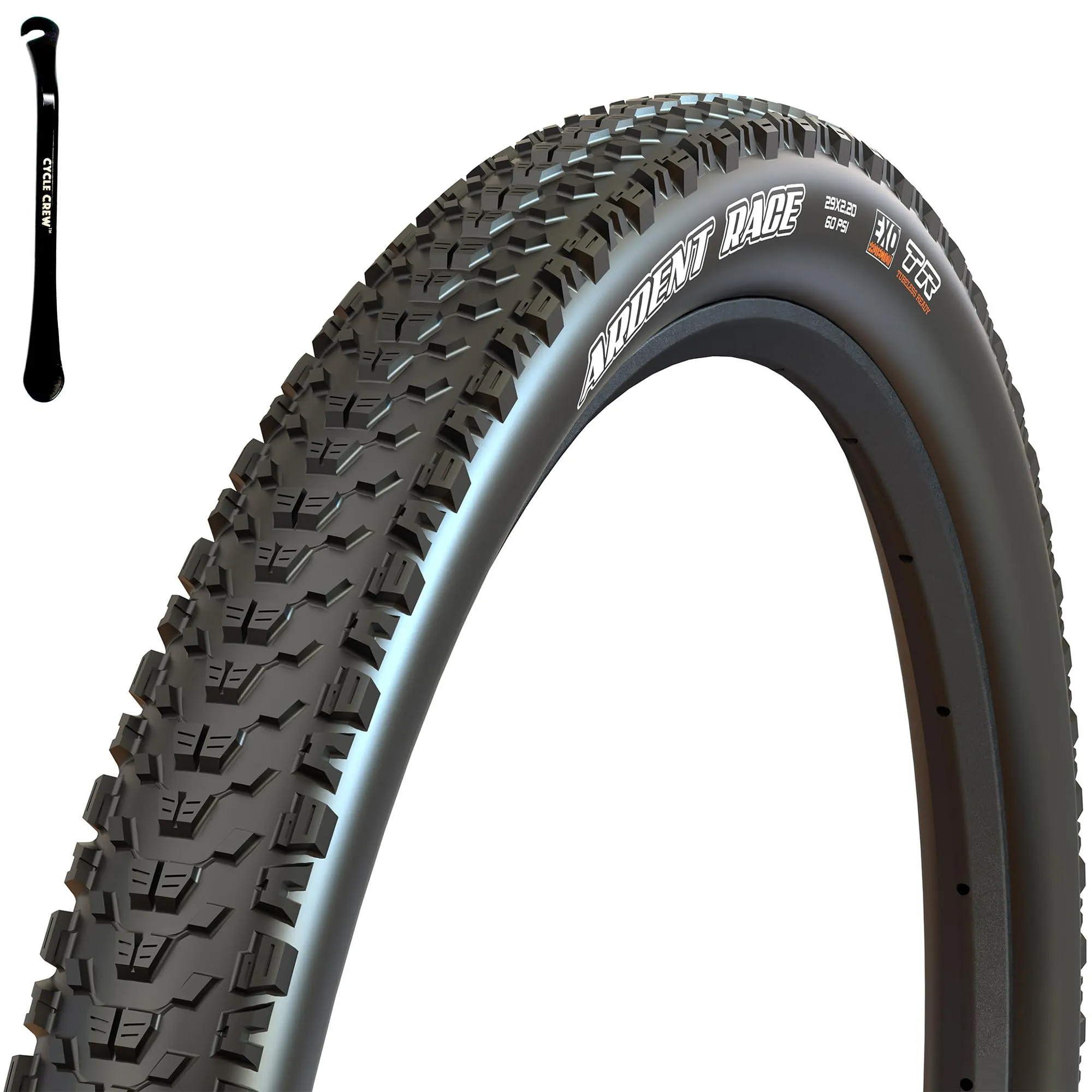 Maxxis Ardent Race Mountain Bike Tire - 26', 27.5', 29' - Includes Cycle Crew Tire Lever Bundle