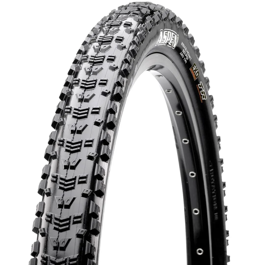 Maxxis Aspen 29x2.40 WT Tyre - 120 TPI Folding Dual Compound EXO/TR - Ideal for Performance Racing