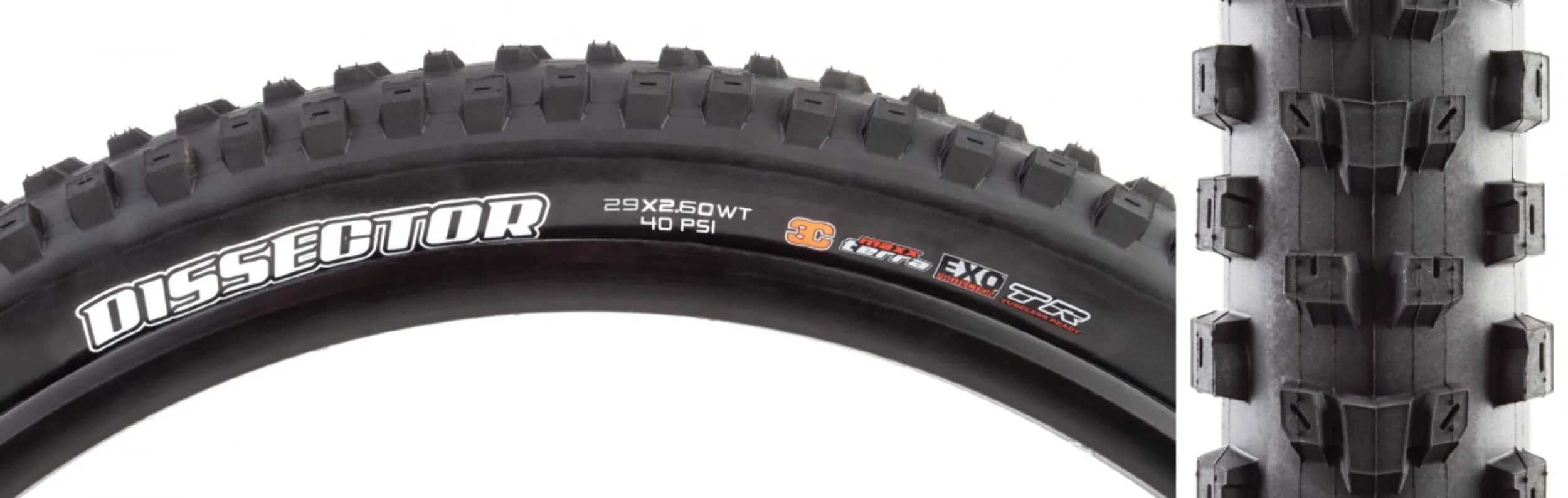 MAXXIS Dissector 27.5 x 2.4' Folding Mountain Bike Tire - 3C MaxxTerra, EXO Protection, Tubeless Ready