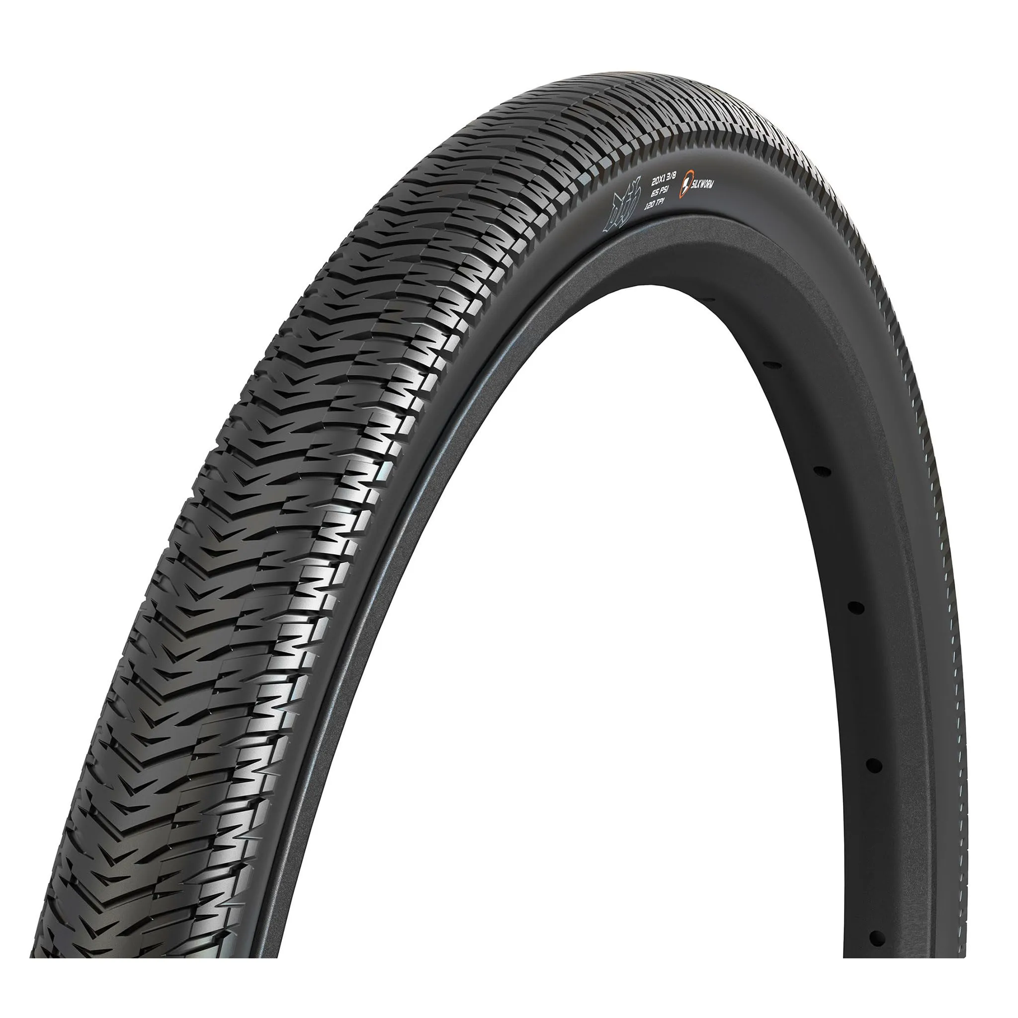 MAXXIS DTH 20x2.2 Folding BMX Tire - Lightweight & Durable Black, Designed for Dirt & Street