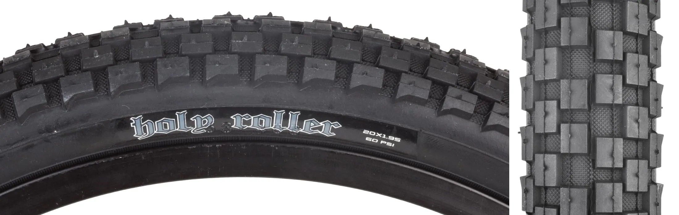 Maxxis Holy Roller 20'x1.95 BMX Tire - Clincher, Black, 60TPI, Fast Rolling, Versatile Performance