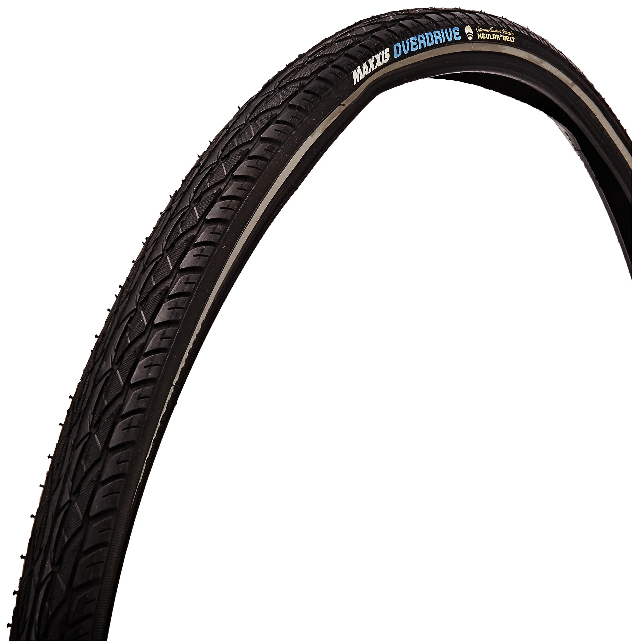 Maxxis Overdrive 700x38 Hybrid Bike Tire - Grooved Slick Design, Kevlar Belt, Reflective Stripe