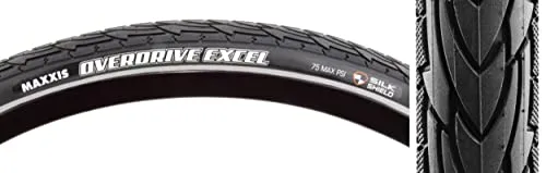 MAXXIS Overdrive Excel Tire - 700 x 47, Clincher, Wire, Black, SilkShield for All-Weather Grip