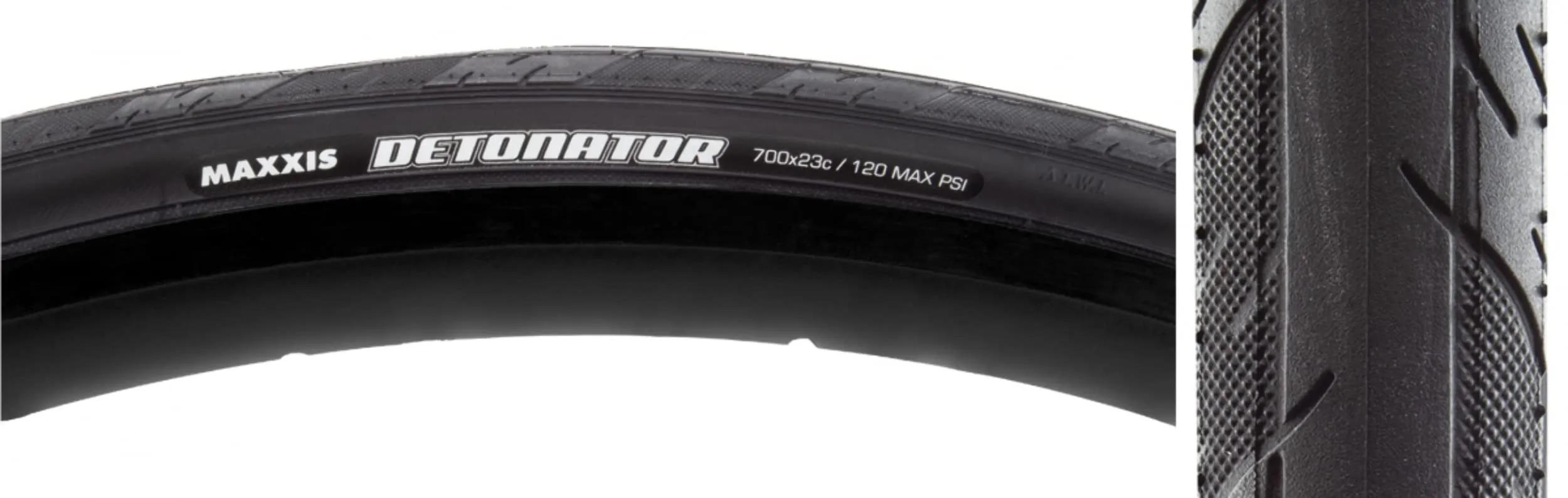 MAXXIS Tires Max Detonator 700x23 Black Wire 60TPI - High-Performance Smooth Siped Training Tire