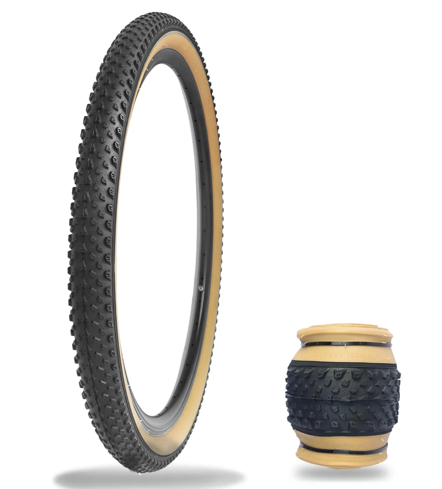 MEGHNA 24 x 2.125 Foldable Mountain Bike Tire for BMX, MTB, Electric Bikes - High-Speed Performance