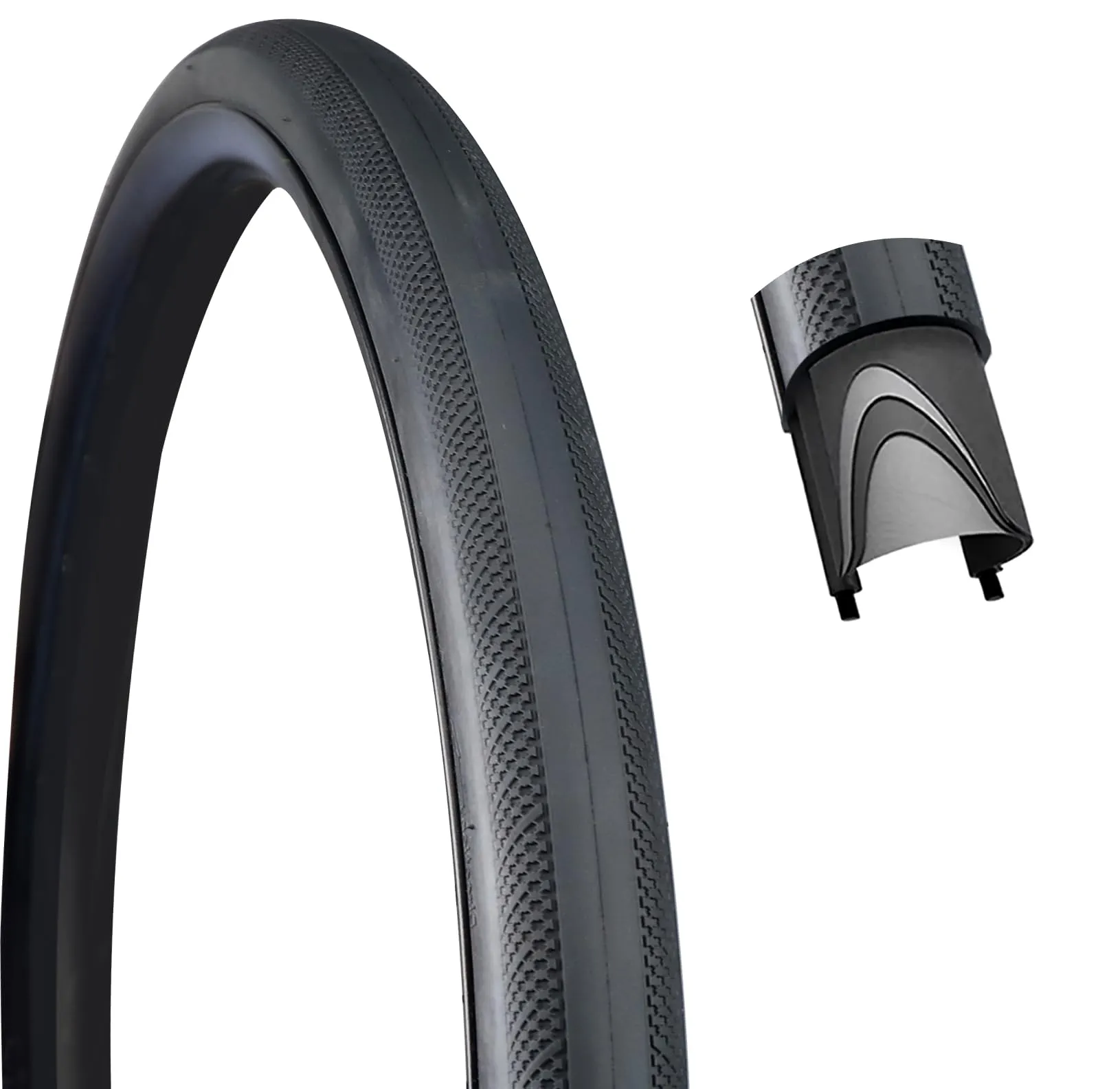 MEGHNA 700 x 28C / 32C Road Bike Tire for Hybrid, Commuter & Fix Gear Bikes - Durable Rubber