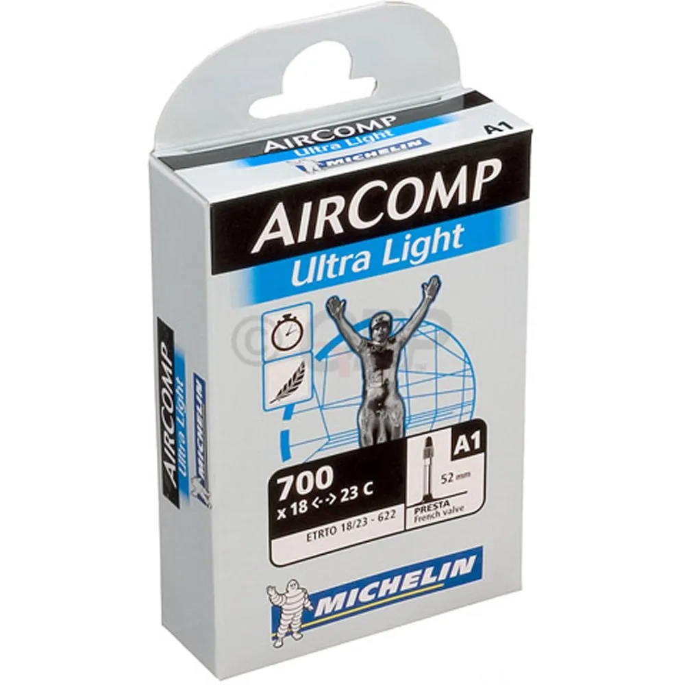 Michelin 700x18-25mm Ultra Light Tube - 52mm Presta Valve, Ideal for Racing and Performance
