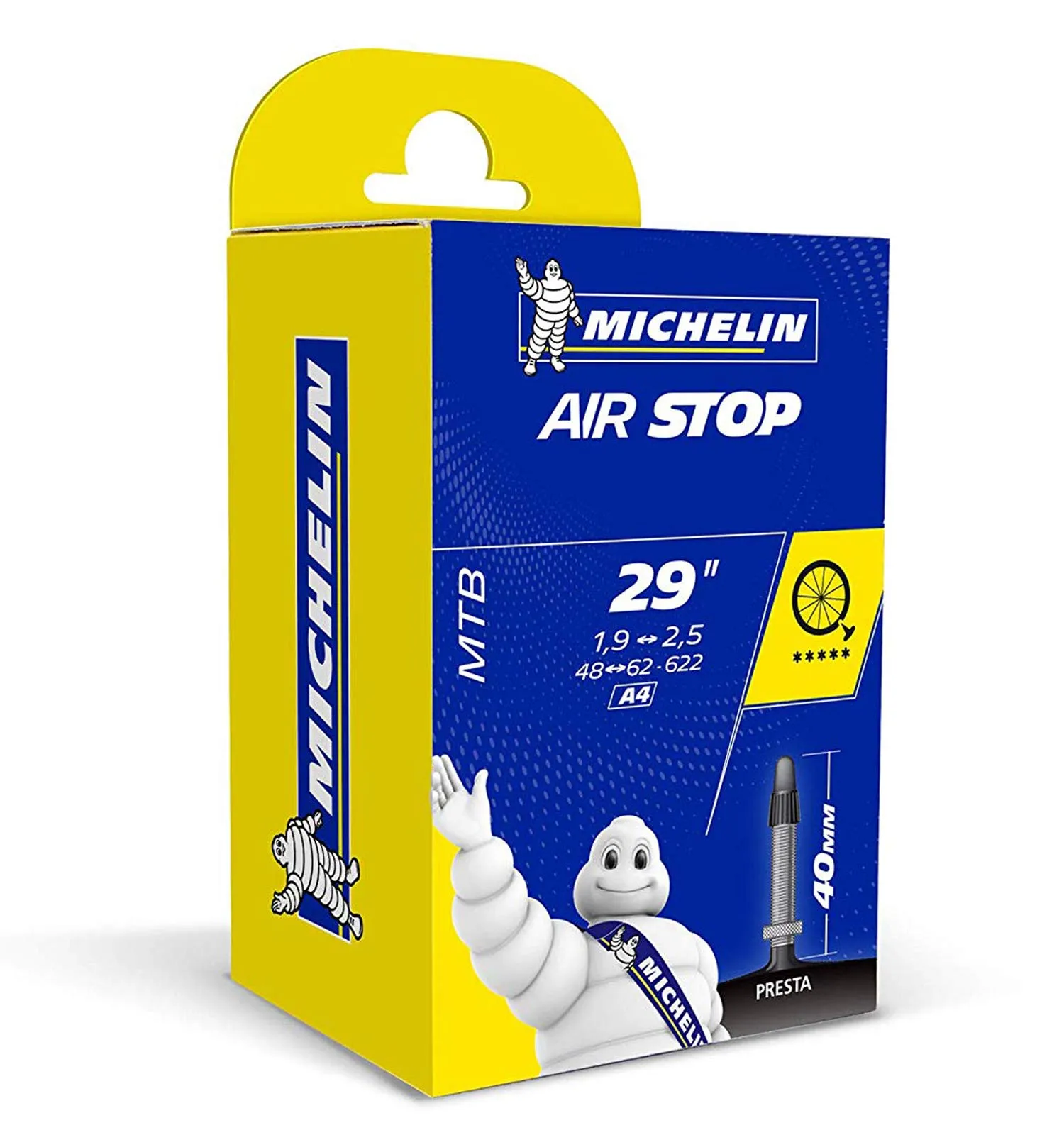 MICHELIN Airstop Butyl CH. A6 AIRSTOP 60/77X622 PR40mm - Premium Quality for Sporting Goods