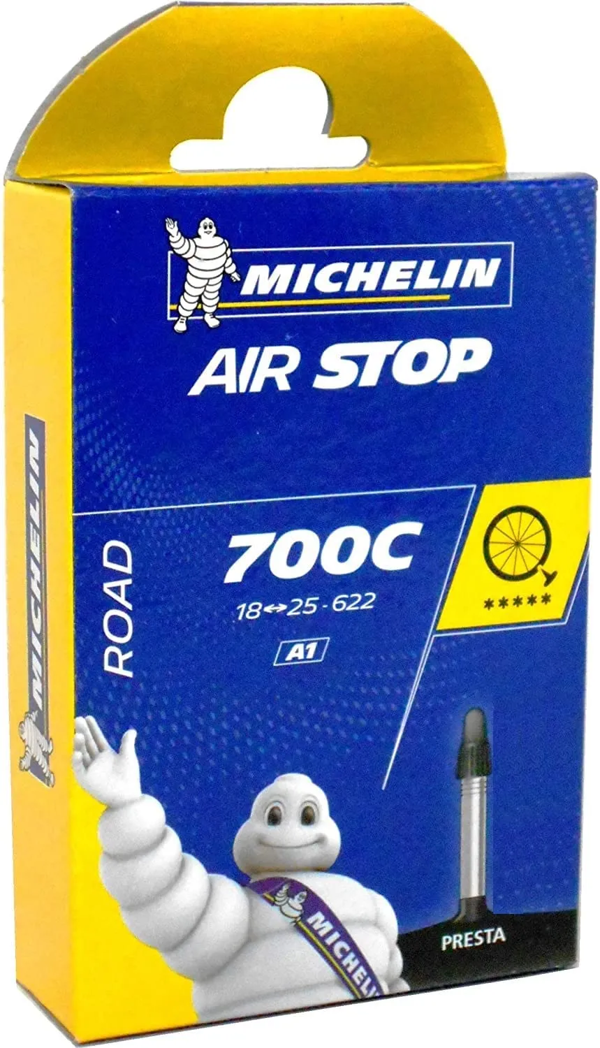 MICHELIN AirStop Tube 700x18-23mm with 40mm Presta Valve for Urban Smooth Riding