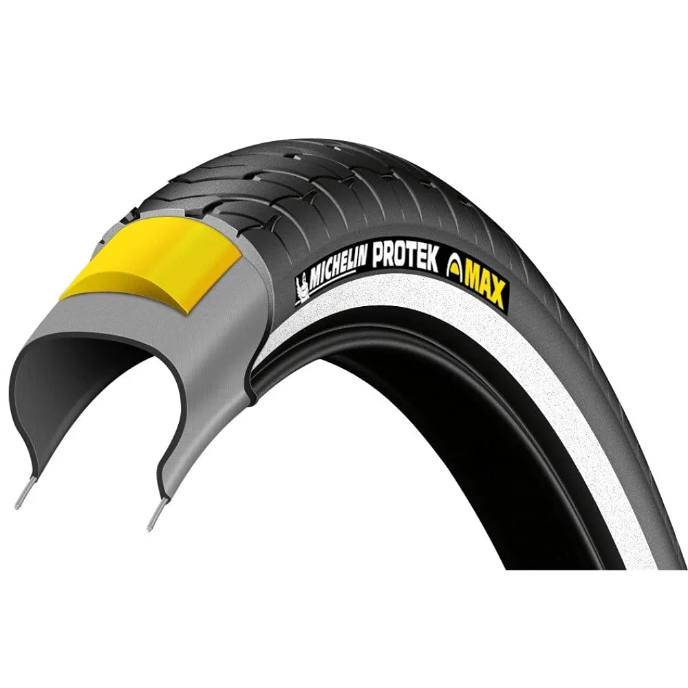 MICHELIN Protek Max Bicycle Tire 700x28cm - Everyday City Tire with Anti-Puncture Protection