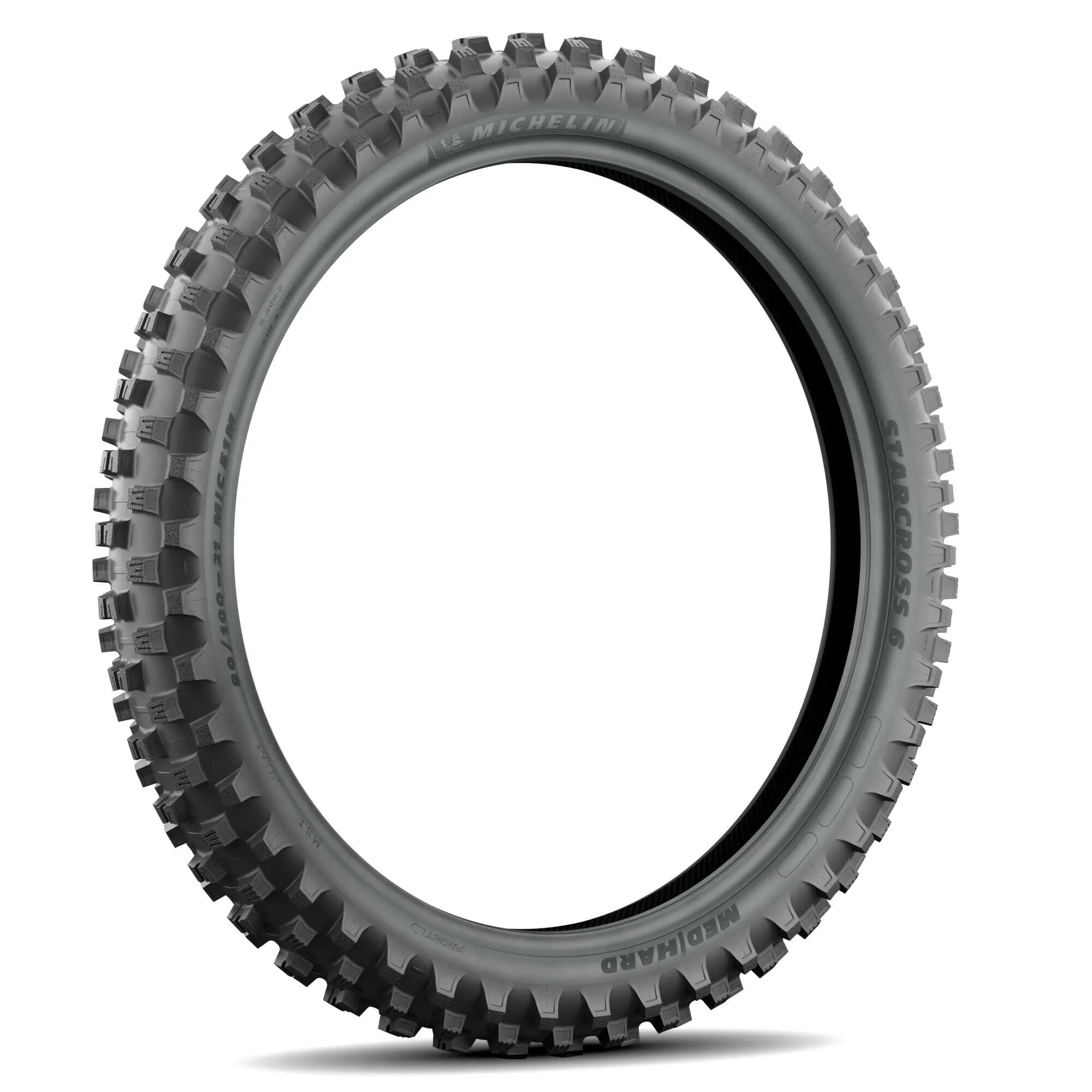 Michelin Starcross 6 Medium Hard Tire Front 90/100-21 - Up to 19% More Traction & 11% Durability