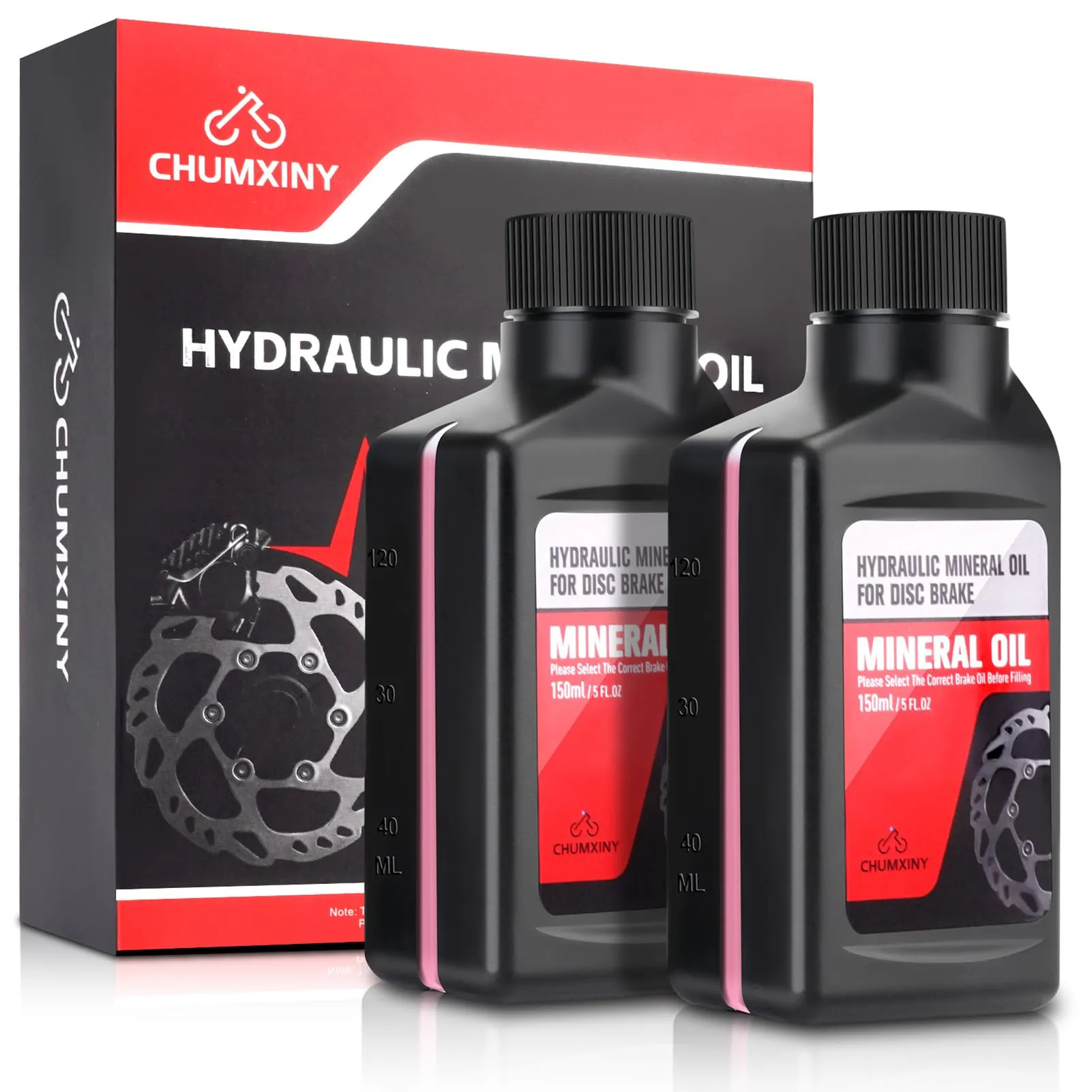 Mineral Oil Brake Fluid 300ML for SHIMANO, Tektro, TRP Hydraulic Disc Brakes - 2 Bottles