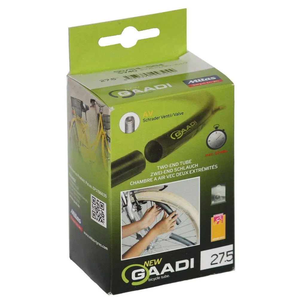 Mitas C27VSL 27.5' Bicycle Inner Tube, Black, Size 50/54-584 AV 40mm, All Season Performance