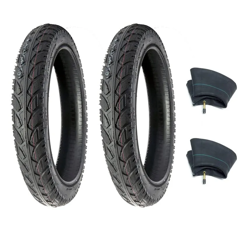 MMG Combo 2 Tires with Inner Tubes 16x2.50 for Electric, Kids Bikes, BMX & Scooters