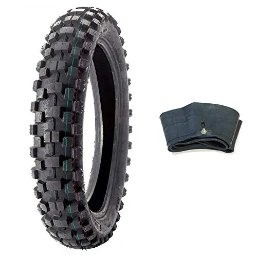 MMG Combo Dirt Bike Tire 90/100-14 with Inner Tube TR4 Valve Stem for All-Weather Performance