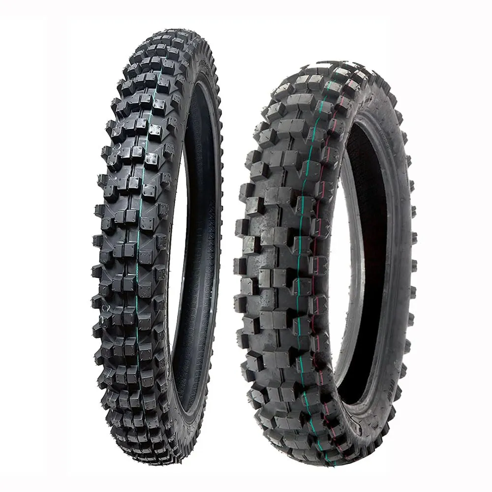 MMG Tire Set 80/100-21 Front & 110/100-18 Rear for Dirt Bikes - Excellent Grip & Handling