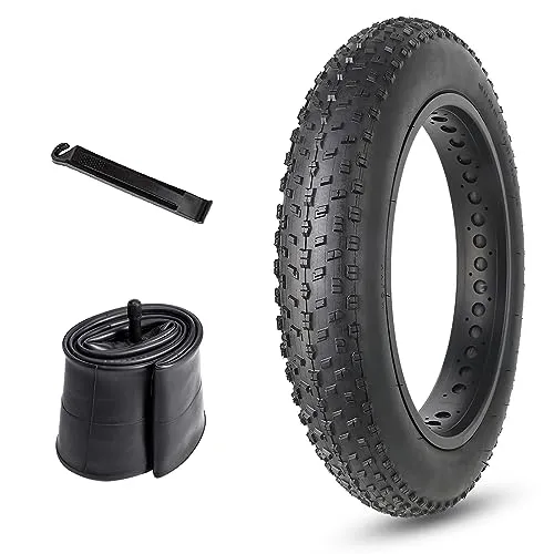 MOHEGIA 26x4.0 Inch Fat Bike Tire Replacement Kit with Inner Tube and Tire Levers for Snow Biking