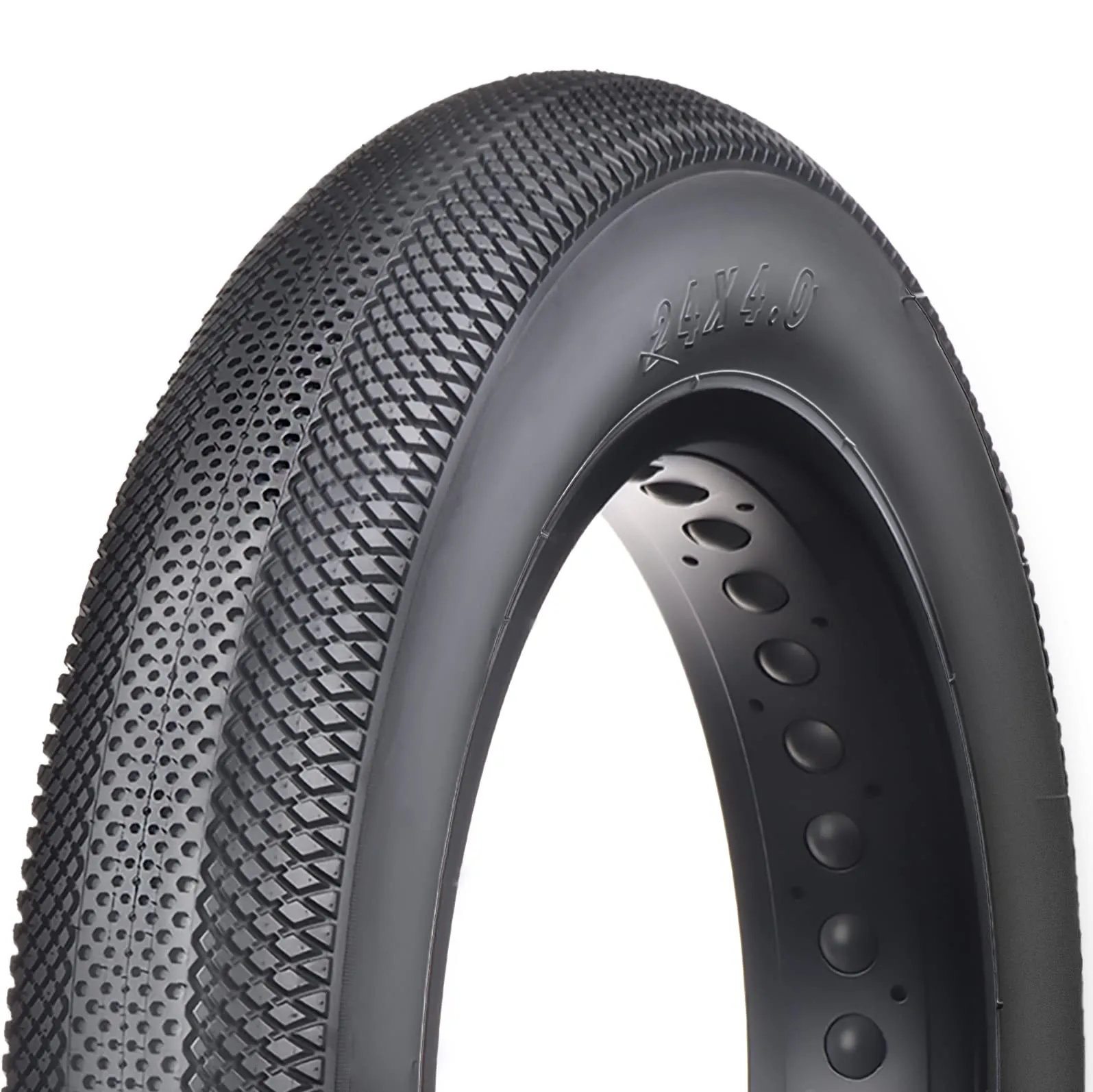 MOHEGIA E-bike Fat Tire - 24 x 4.0 inch Folding Bead Replacement Tire for Electric Tricycles