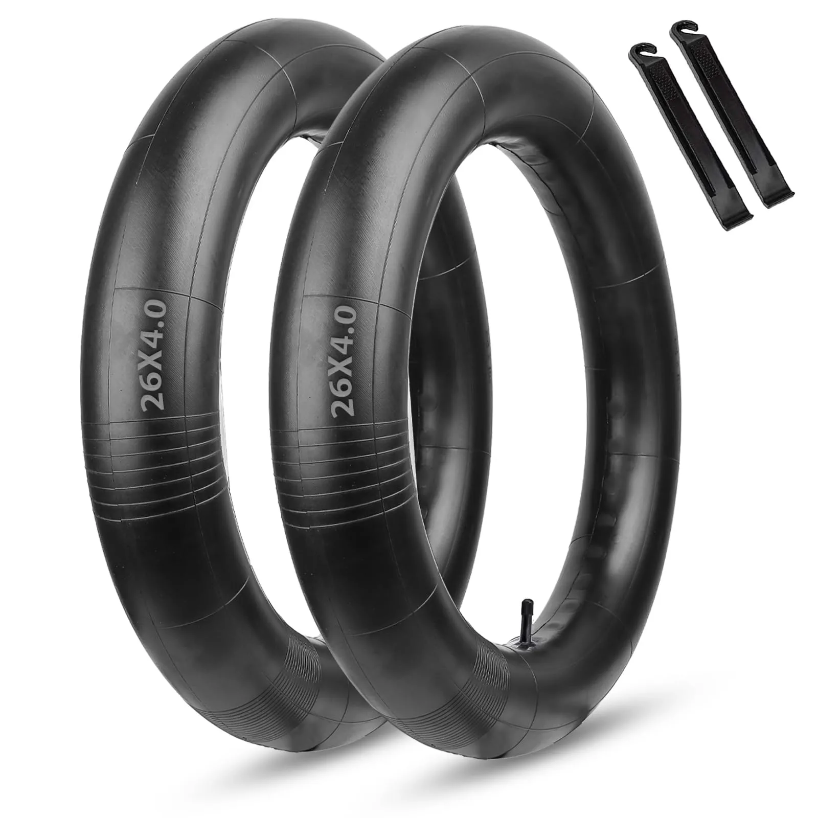 MOHEGIA Fat Bike Inner Tubes 20x4.0/26x4.0 Inch E-Bike with AV 32mm Valve & 2 Tire Levers Included