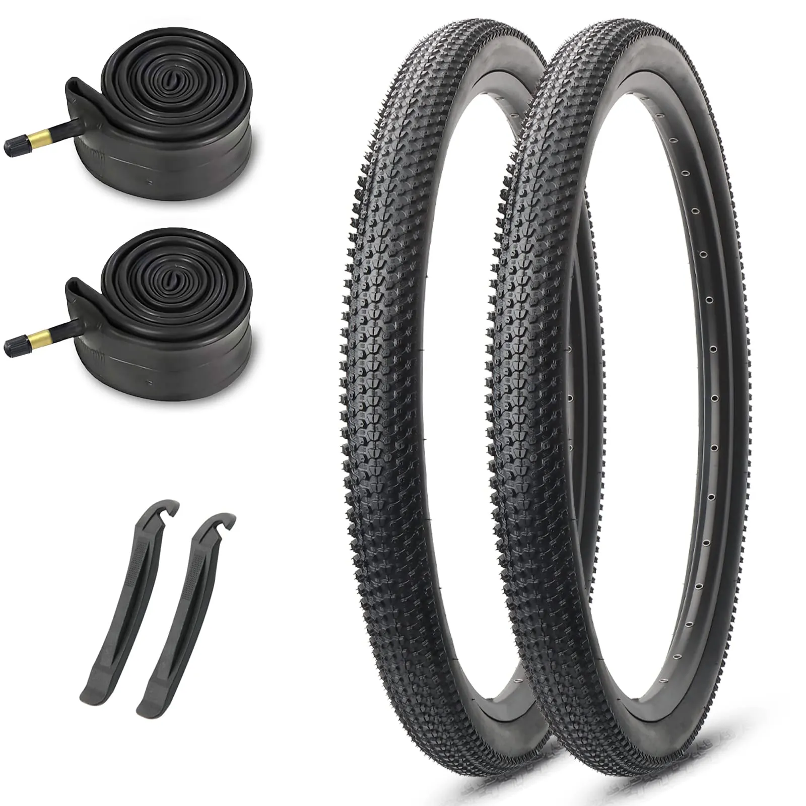 MOHEGIA Mountain Bike Tires Set 26x1.95/27.5x2.1 - 2-Pack Replacement Tires & Inner Tubes Included