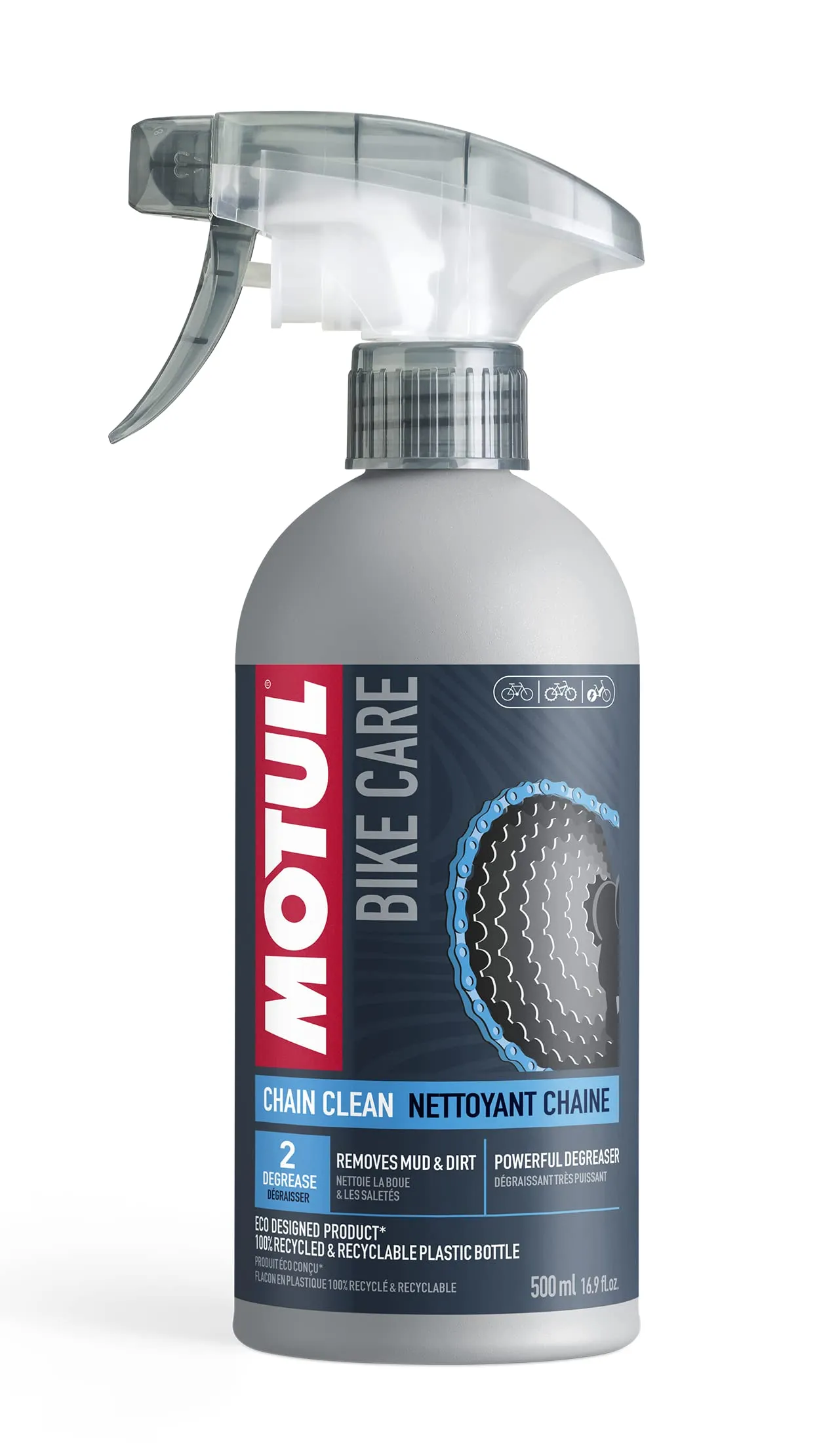 Motul 111384 Bike Care Chain Clean - Water-Based Degreaser for All Bicycle Chains, 100% Biodegradable