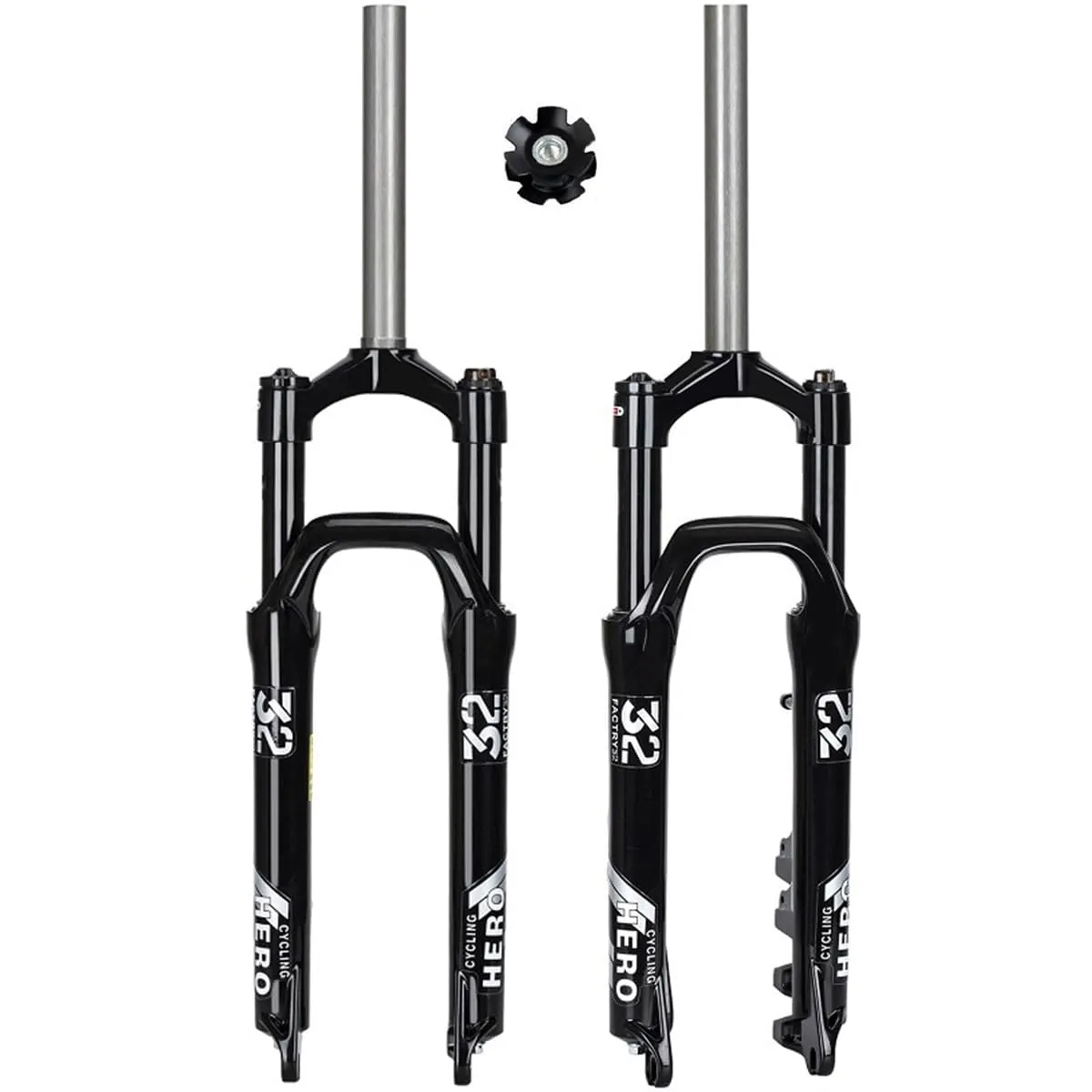 Mountain Bicycles Suspension Forks 20' Mechanical Front Fork with Preload Adjustment, 100mm Travel