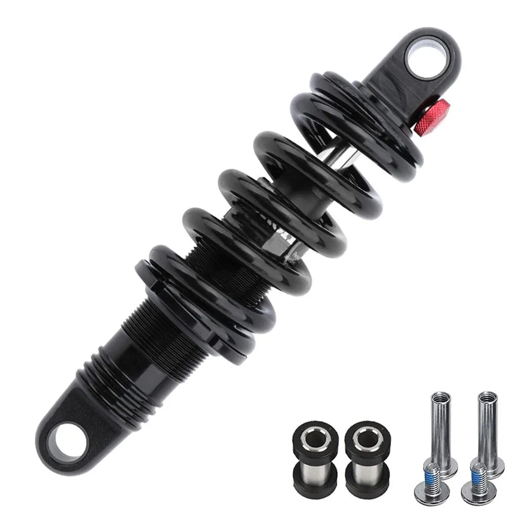 Mountain Bike Rear Shock Absorber 200mm, 350Lbs Damping Coil Spring Suspension with Bushing