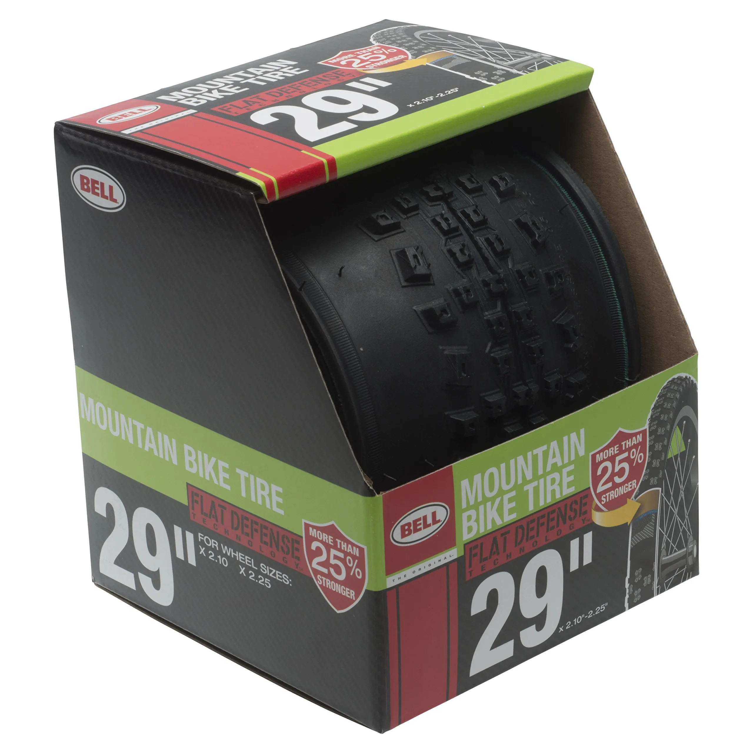 Mountain Bike Tires with Flat Defense Technology, 20' x 1.75-2.125', Black, Superior Traction