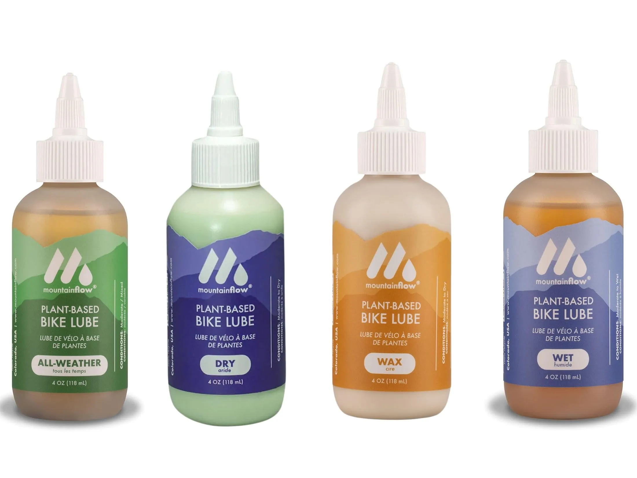 mountainFLOW Bike Lube Kit - All Weather, Wet, Dry, Wax